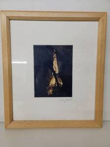 Original Signed Custom Framed Photographic Print of Eifel Tower by Renowned Photographer Ray Hartl