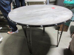 lot 719 image: PRIMITIVE NADEAU HANDCRAFTED DINING TABLE
