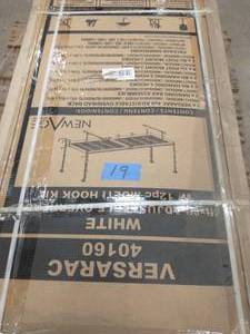 VersaRac 42 in. H x 48 in. W x 96 in. D Adjustable Height Garage Ceiling Mounted Storage Unit in White