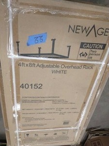 NEWAGE VersaRac White Adjustable Steel Overhead Garage Storage Rack (48 in W x 96 in D)