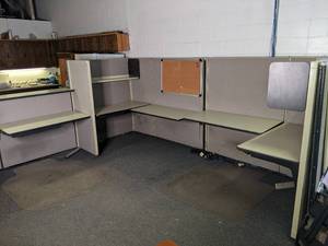 (3) Cubicle Sections, (2) Large Pla...