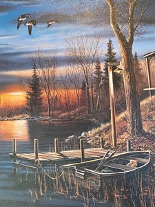 lot 101 image: Framed Jim Hansel Scenic Print