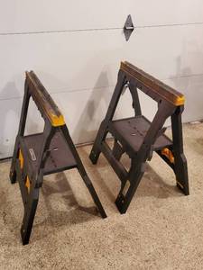 lot 69 image: (2) Craftsman Folding Sawhorses Lot