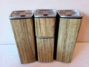 lot 154 image: Vintage Metal Cannister Set and Percolator