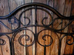 lot 235 image: Unique Metal Headboard