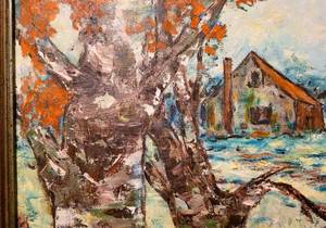 lot 237 image: Untitled H. Riossi Landscape in Oils