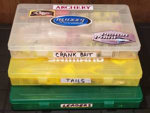 lot 62 image: (3) Fishing Tackle Cases with Contents