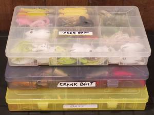 lot 73 image: (3) Fishing Tackle Cases with Contents