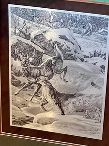 lot 241 image: Beautifully FramedMatted Etching - Untitled