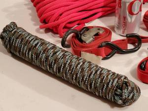 lot 268 image: Assorted Cargo Tie Down Ropes and Ratchet Staps Lot