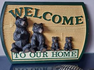 lot 287 image: Bear Sign and Loons Home Decor
