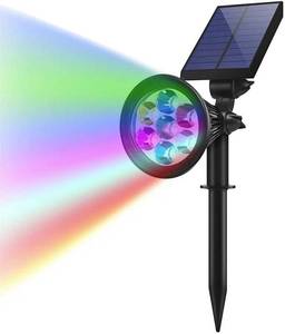 RGB Solar Spotlights Landscape Lights Outdoor 2-in-1 LED Spot Lights