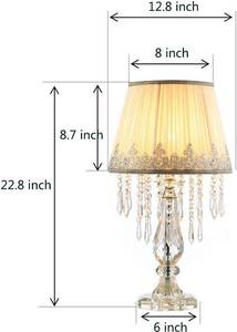 2 Moony Modern Bedside Lamps wCrystal Shades