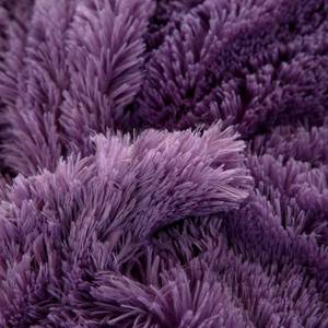LIFEREVO Luxury Plush Shaggy Duvet Cover Set (1 Faux Fur Duvet Cover  2 Pompoms Fringe Pillow Shams) Solid
