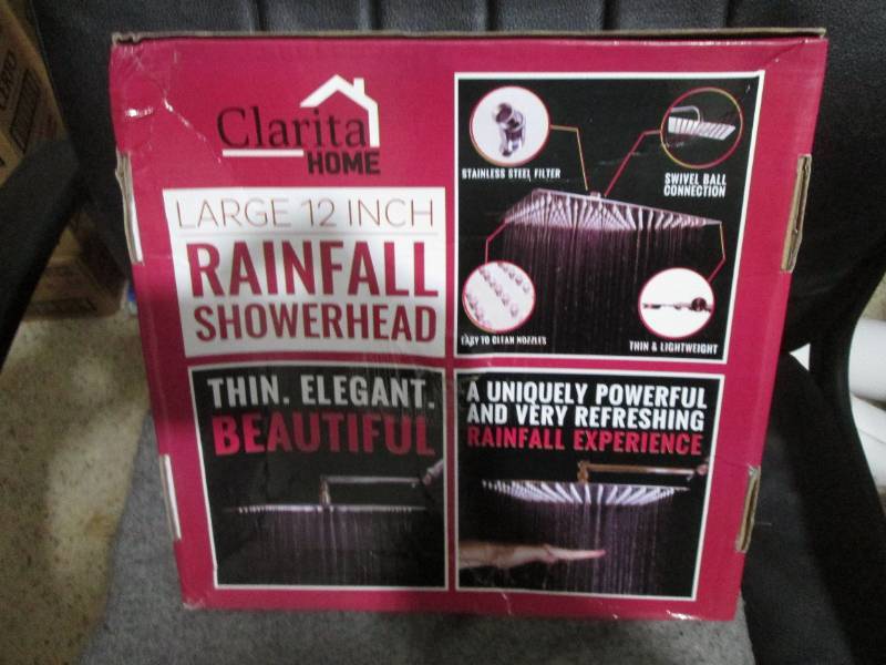 12 square rainfall showerhead - ne...