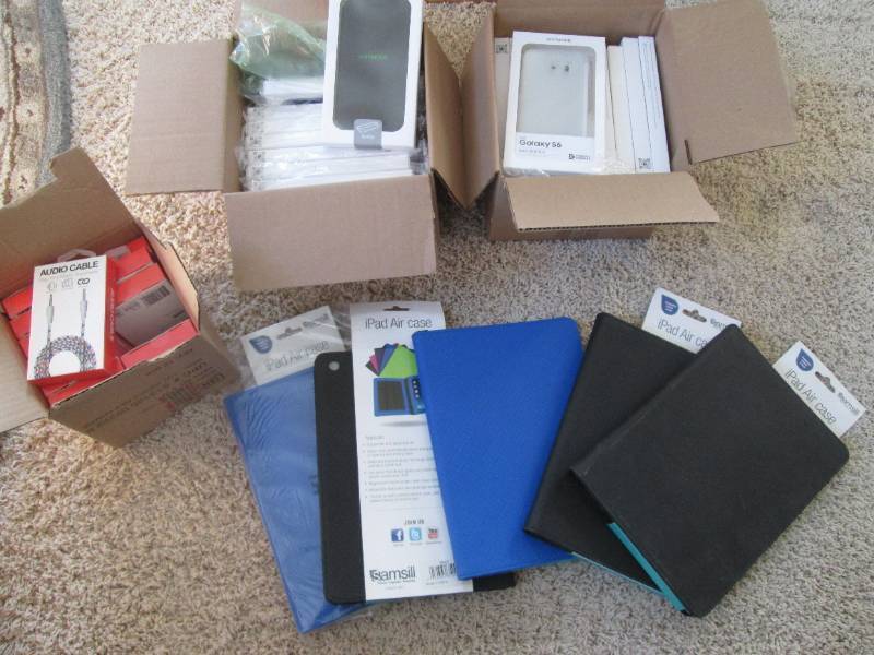 Lot of electronics cases and cables...