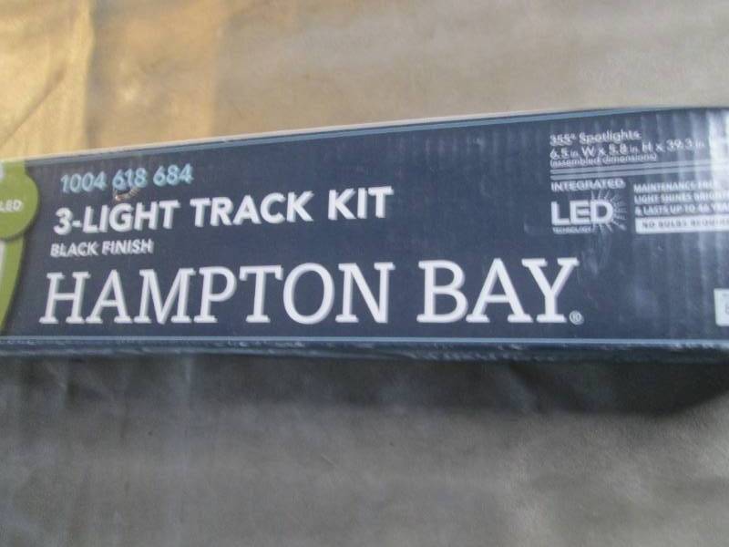 Hampton Bay 4 ft. 3-Light Black Int...