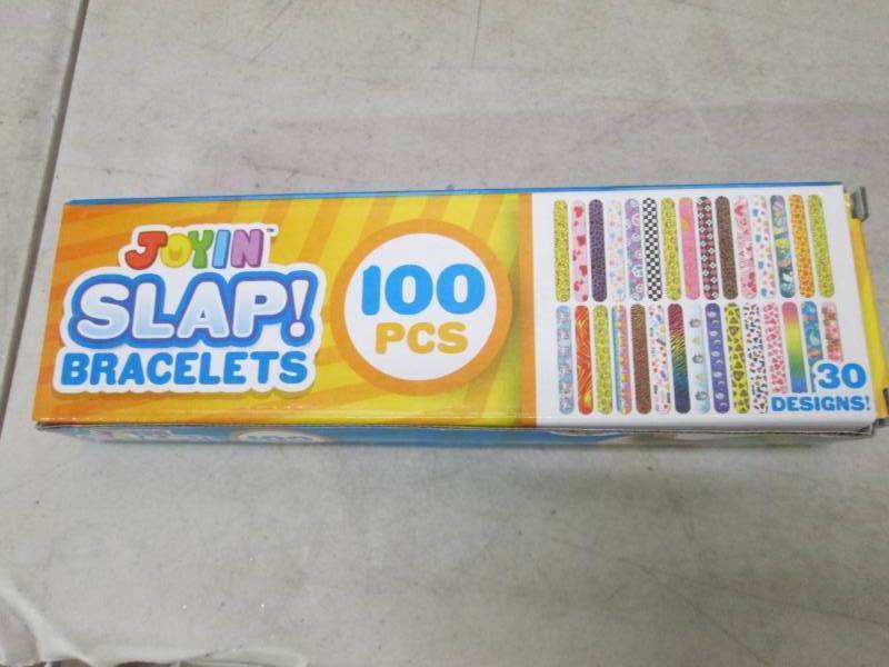 Joyin Slap Bracelets, 100 pieces, o...