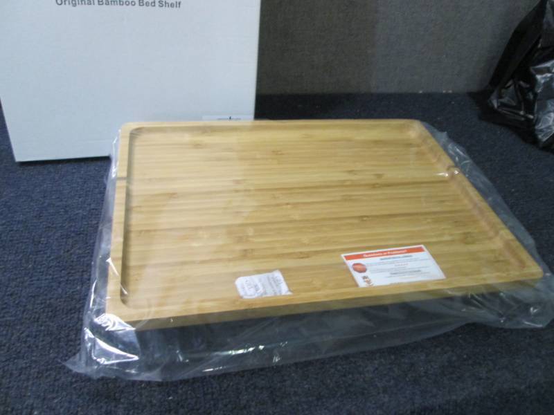 Beebo Bamboo Wooden Bedside Tray Sh...