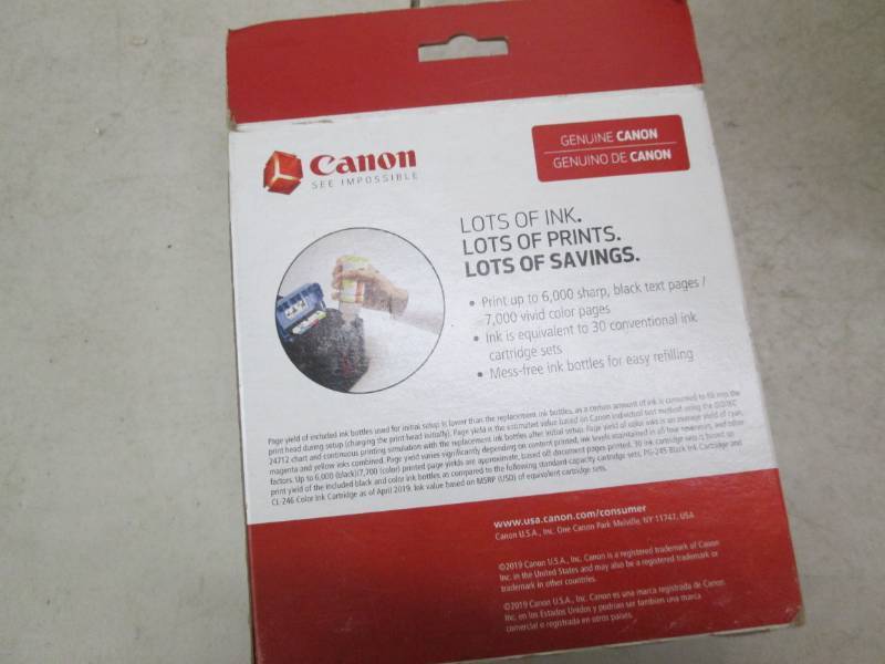 box of canon mega tank refills for ...