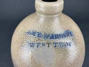 lot 68 image: Vintage West Troy Stoneware Jug (G3)