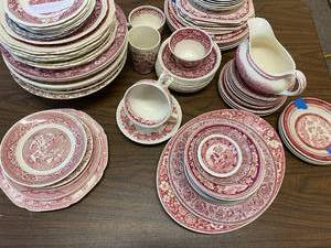 lot 111 image: Red Transferware Haul