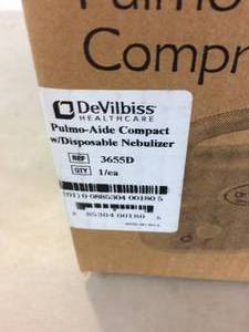 lot 31 image: DeVilbiss Pulmo-Aide Compact Compressor Nebulizer - Appears New In Open Box
