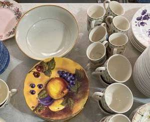 Lot of Plates, Bowls, Cups & Saucers