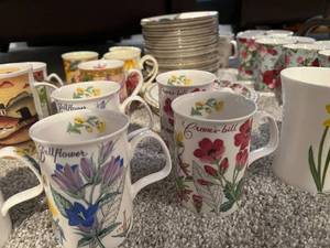 Lot #5 Tea Cups, bowls & Saucers