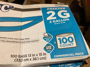 Ziploc 2 Gallon Freezer Bags