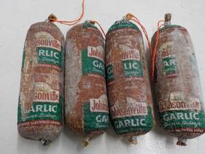 4 Tubes Johnsonville Garlic Sausage...