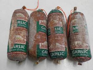 4 Tubes Johnsonville Garlic Sausage...