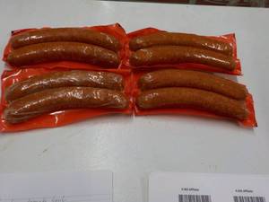 4 Pkgs Frozen 8 Sausages...