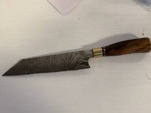 Wood Handle Damascus Knife 13� Long
