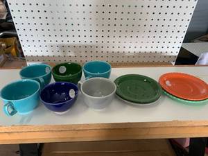 Six Cups & 4 Plates Vintage