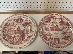 Vernon Kilns Montana & Colorado Plates