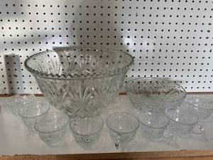 Crystal Punch Bowl 8 Cups