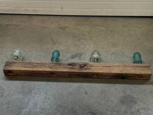 Vintage Telephone Pole Topper 42� X 11� X 5�