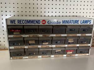 Vintage AC Light Bulb Store Display Cabinet