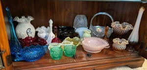 Fenton hobnail misc Opalescent piec...