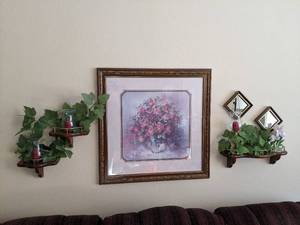 Wall decor includes 3 display shelv...