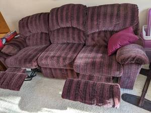 Action Industries couch with reclin...
