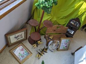 4 tier plant stand, wooden heart be...