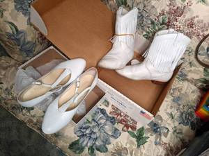 Mitzi Fashion fringe white leather ...