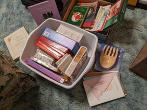 Photo albums, keepsakes, and greeti...