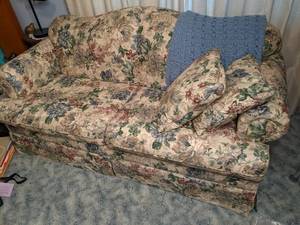 Floral print Sleeper sofa with 2 pi...