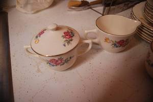 Set of Gold Trimmed Dishware See P...