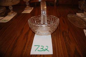 Hand Cut Lead Crystal Candy Dish Wi...