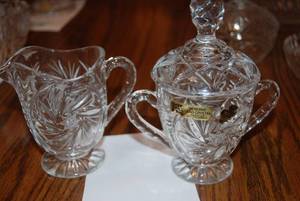 Vintage Matching Crystal Cream & Su...