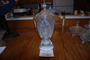 15 Tall Crystal Candy Dish With Fl...